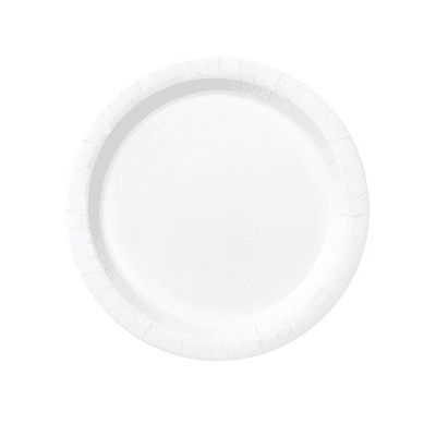 White Paper Plates 18cm (8 Pack)