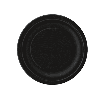 Black Paper Plates 18cm (8 Pack)