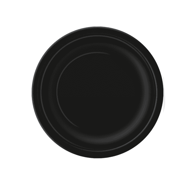 Black Paper Plates 18cm (8 Pack)