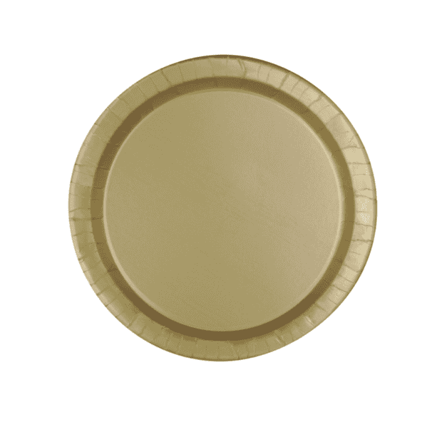 Gold Paper Plates 18cm (8 Pack)