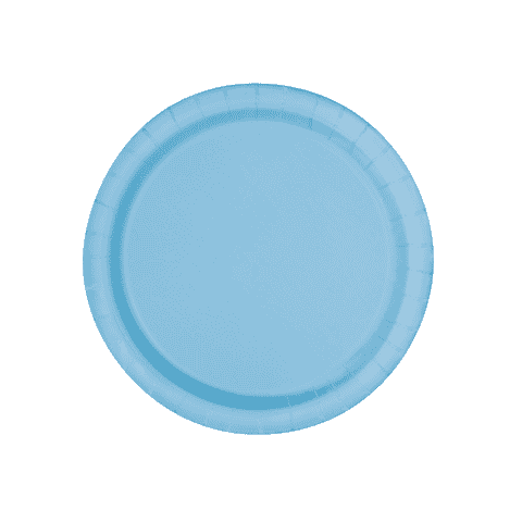 Baby Blue Paper Plates 18cm (8 Pack)