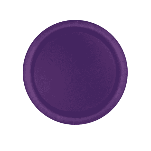 Deep Purple Paper Plates 18cm (8 Pack)