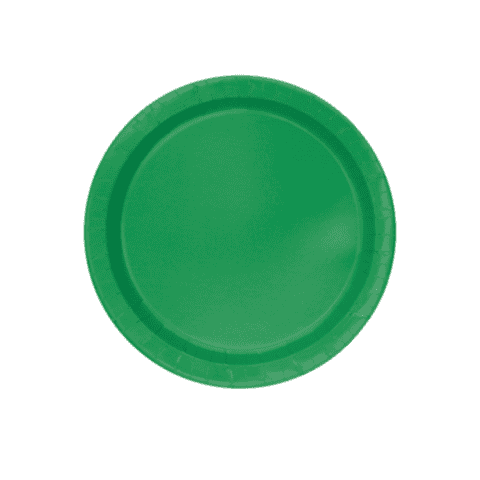 Emerald Green Paper Plates 18cm (8 Pack)