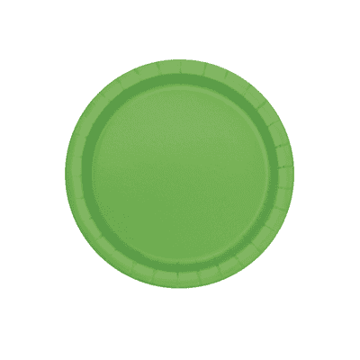 Lime Green Paper Plates 18cm (8 Pack)