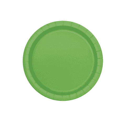 Lime Green Paper Plates 18cm (8 Pack)