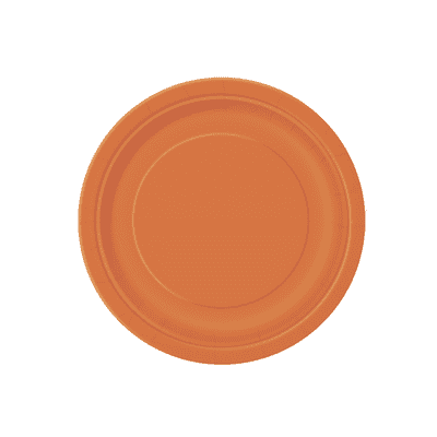 Orange Paper Plates 18cm (8 Pack)