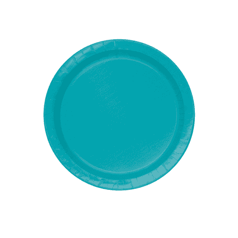 Teal Paper Plates 18cm (8 Pack)