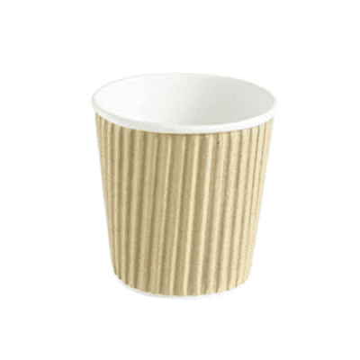 4oz Kraft Ripple Paper Cups (25 Pack)