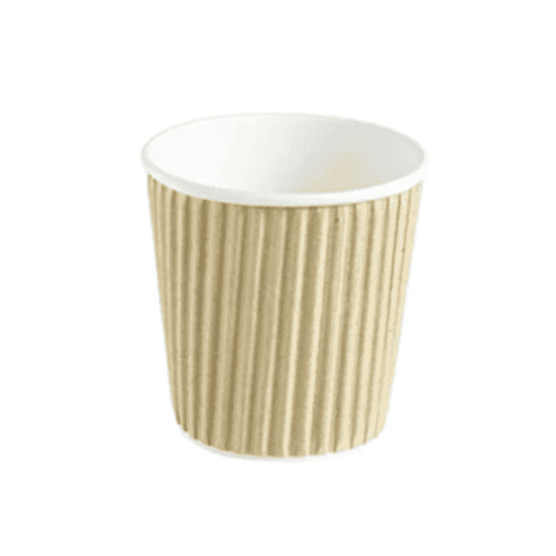 4oz Kraft Ripple Paper Cups (25 Pack)