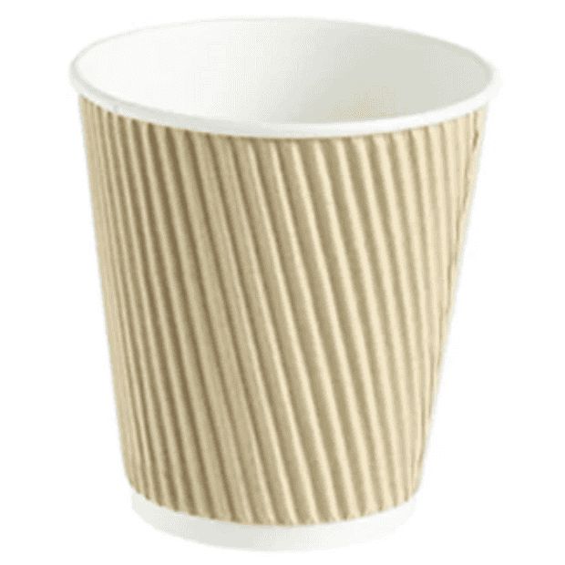 12oz Kraft Ripple Paper Cups (25 Pack)