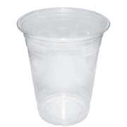 12oz Plastic Smoothie Cups & Lids Clear (50 Pack)