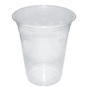 16oz Plastic Smoothie Cups & Lids Clear (50 Pack)