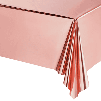 Rose Gold Plastic Table Cover 1.37m x 2.74m