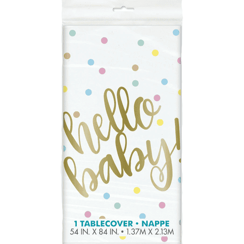 Hello Baby Table Cover 1.37m x 2.74m