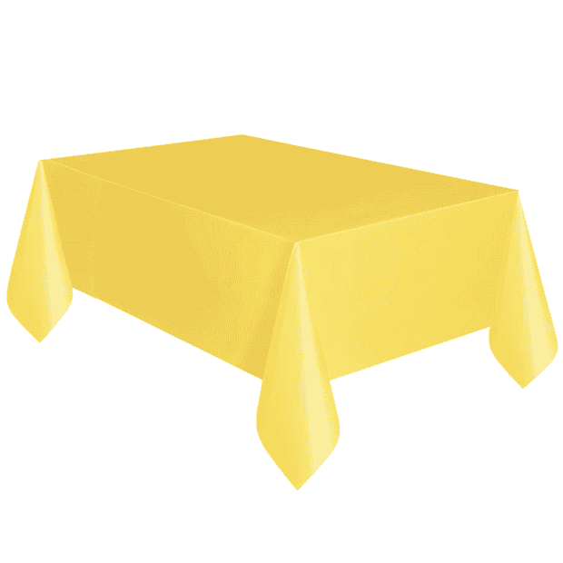 Yellow Plastic Table Cover 1.37m x 2.74m