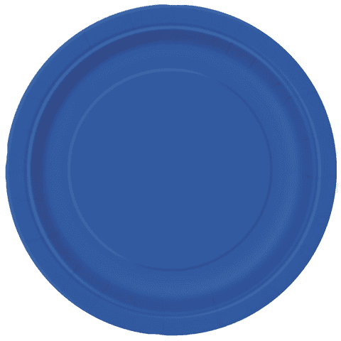 Royal Blue Paper Plates 23cm (8 Pack)