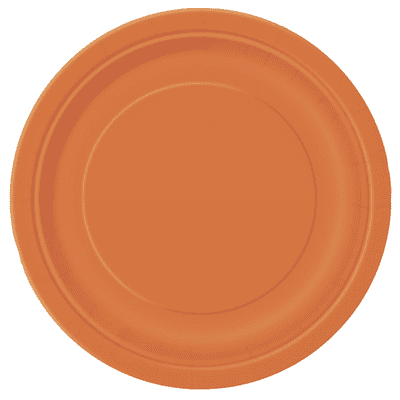 Orange Paper Plates 23cm (8 Pack)