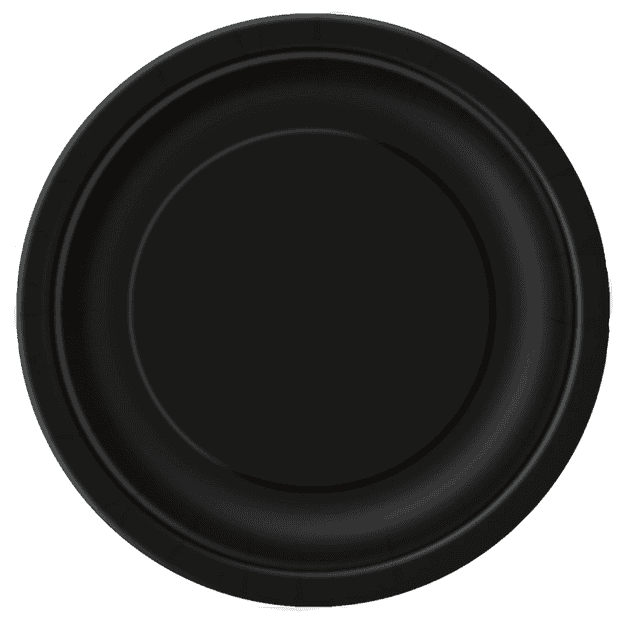 Black Paper Plates 23cm (8 Pack)