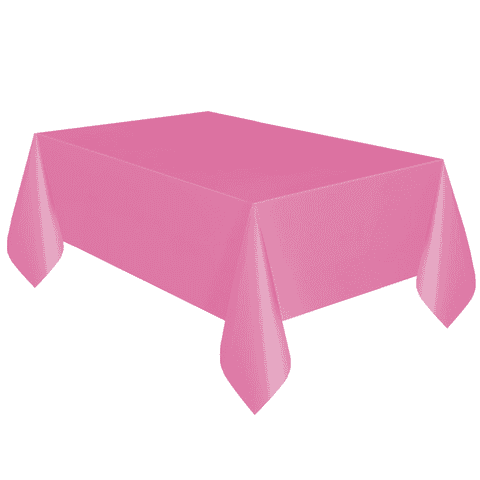 Hot Pink Plastic Table Cover 1.37m x 2.74m