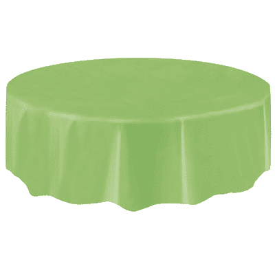 Lime Green Round Plastic Table Cover 2.1m