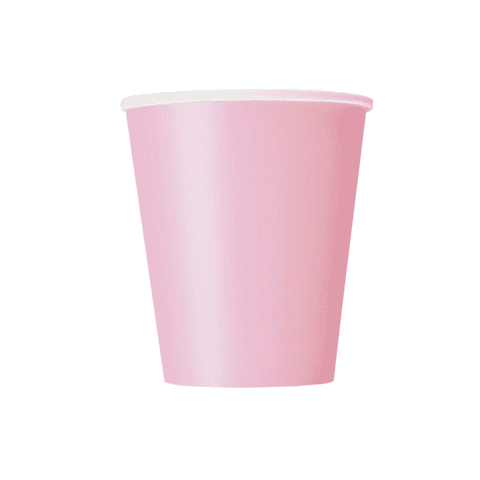 Baby Pink Paper Cups 270ml (8 Pack)