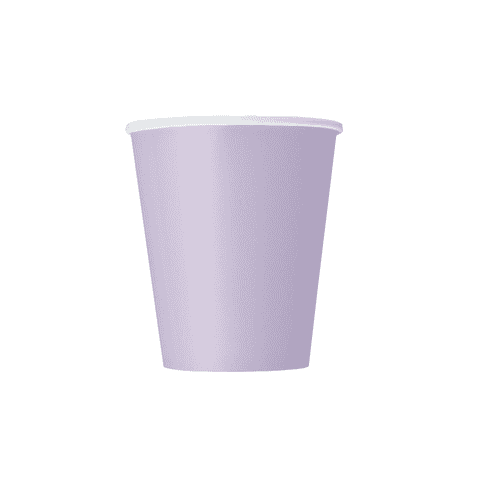 Lavender Paper Cups 270ml (8 Pack)