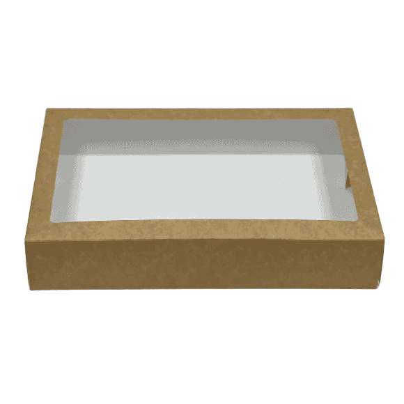 Kraft Tray Bake Box With Window - 2 Sizes Available