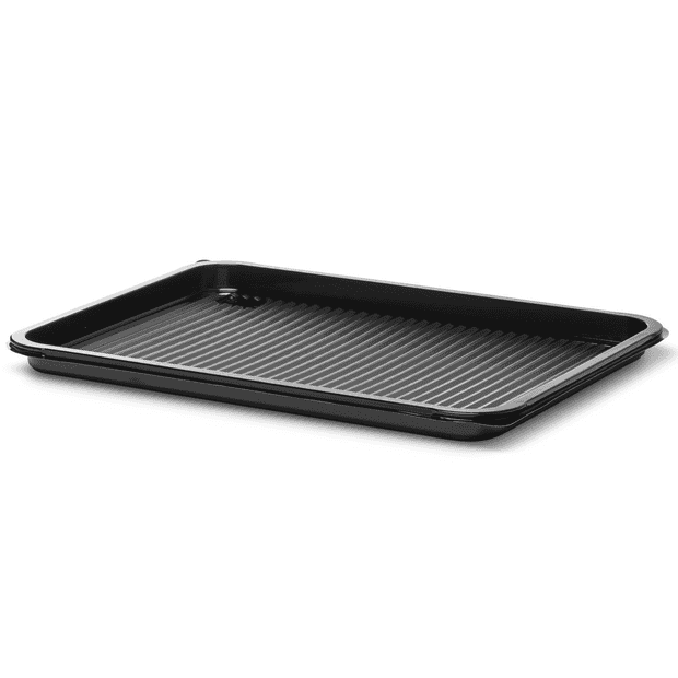 Black Serving Platters With Clear Lids - 4 Sizes Available