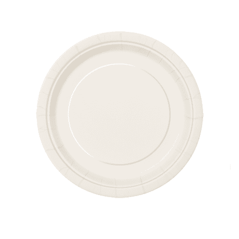 Ivory Paper Plates 18cm (8 Pack)