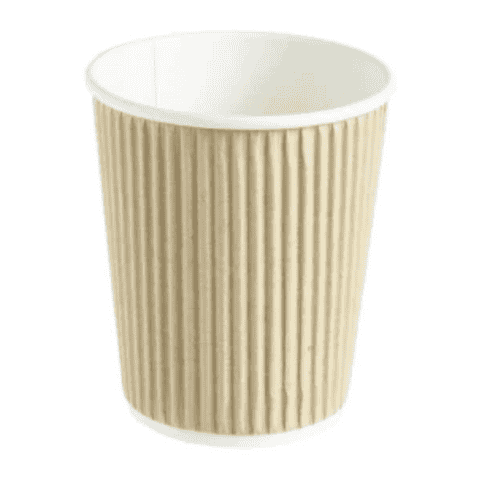 8oz Kraft Ripple Paper Cups (25 Pack)